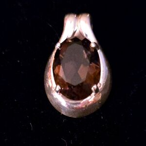 925 Silver Smoky Quartz Pendent.